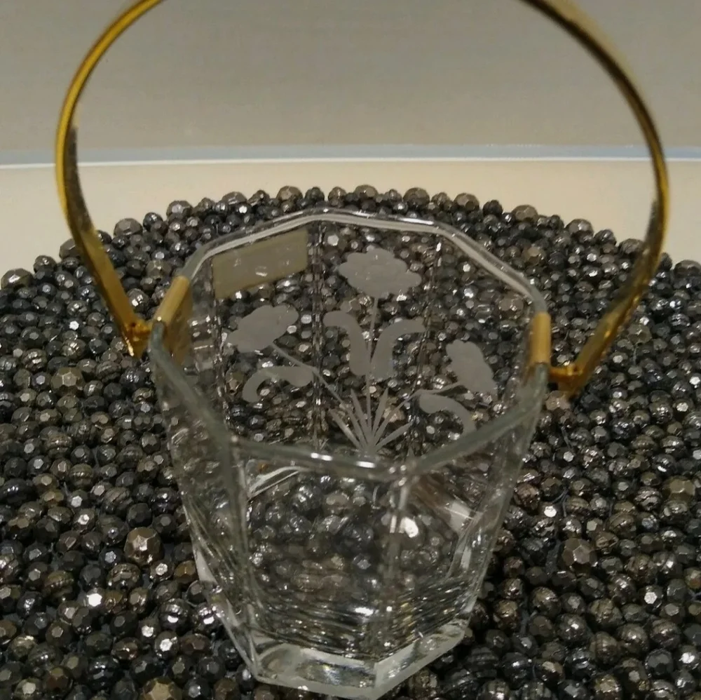 Vintage ARTE MURANO LINEA MERY KRISTALL Miniature Crystal Ice Bucket Italy (C16